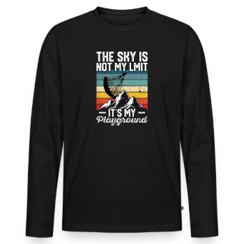 Gleitschirm - Acro Playground - Männer Premium Bio Langarmshirt - Schwarz - Vorne - Nico (187cm)