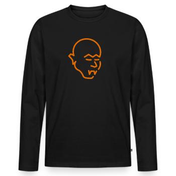Vampire - Men's Premium Organic Long Sleeve Shirt - black - Front - Nico (187cm)