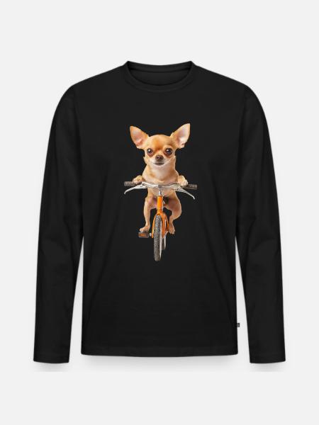 Chihuahua - Männer Premium Bio Langarmshirt - Schwarz
