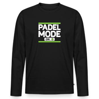 Mode Padel sur Padel Player Padel Tennis - T-shirt manches longues Premium bio Homme - noir - Devant - Nico (187cm)