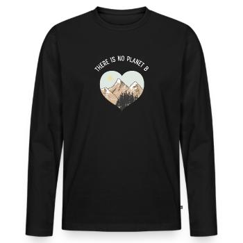 There Is No Planet B, Save The Earth, Statement - T-shirt manches longues Premium bio Homme - noir - Devant - Nico (187cm)