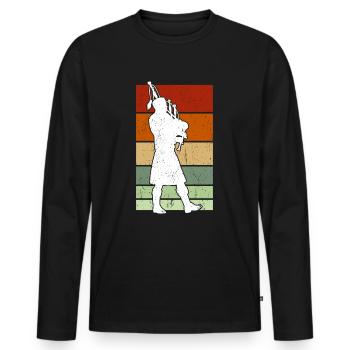 Cornemuse cornemuse - T-shirt manches longues Premium bio Homme - noir - Devant - Nico (187cm)