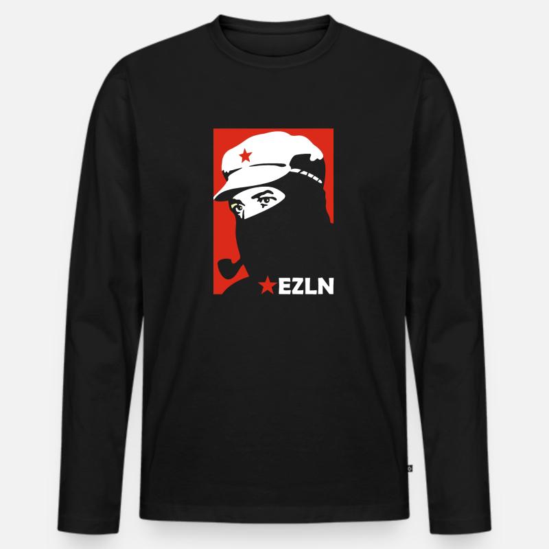 RAHMEN - Männer Premium Bio Langarmshirt - Schwarz