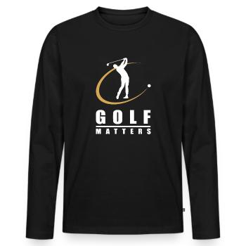 Golf | Golfing | Golfers - Men's Premium Organic Long Sleeve Shirt - black - Front - Nico (187cm)