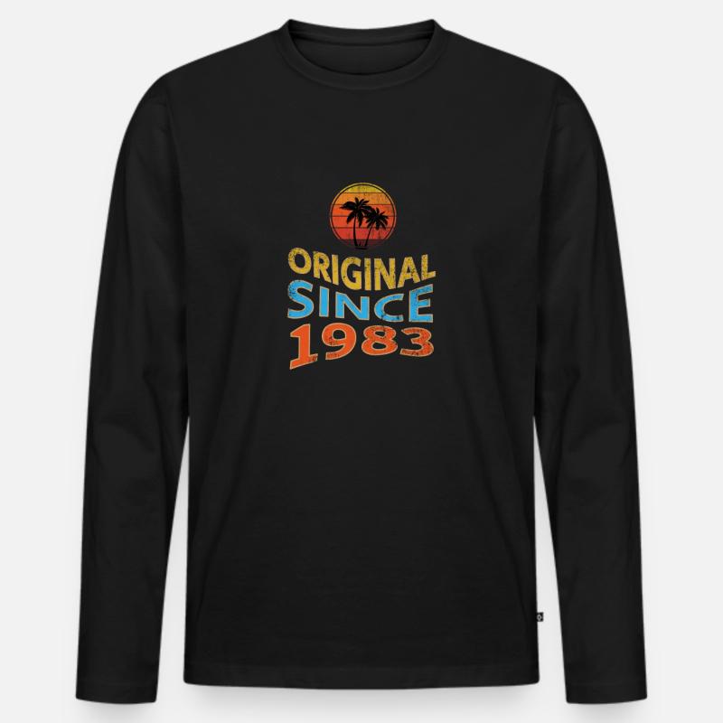 Original Since 1983 - Männer Premium Bio Langarmshirt - Schwarz