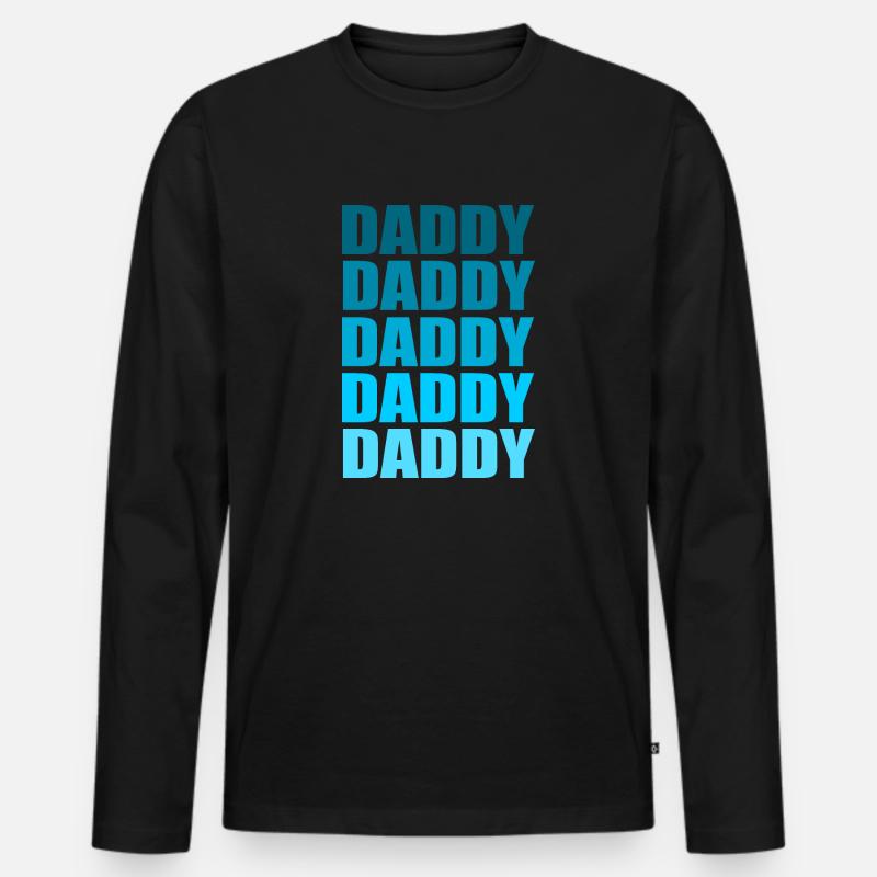 Daddy cool - Männer Premium Bio Langarmshirt - Schwarz