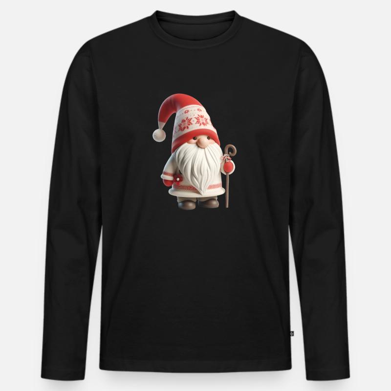 Weihnachtswichtel 3 - Männer Premium Bio Langarmshirt - Schwarz