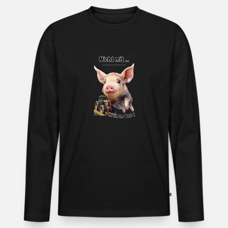 Bauern Protest Shirts und Accessoires - Männer Premium Bio Langarmshirt - Schwarz