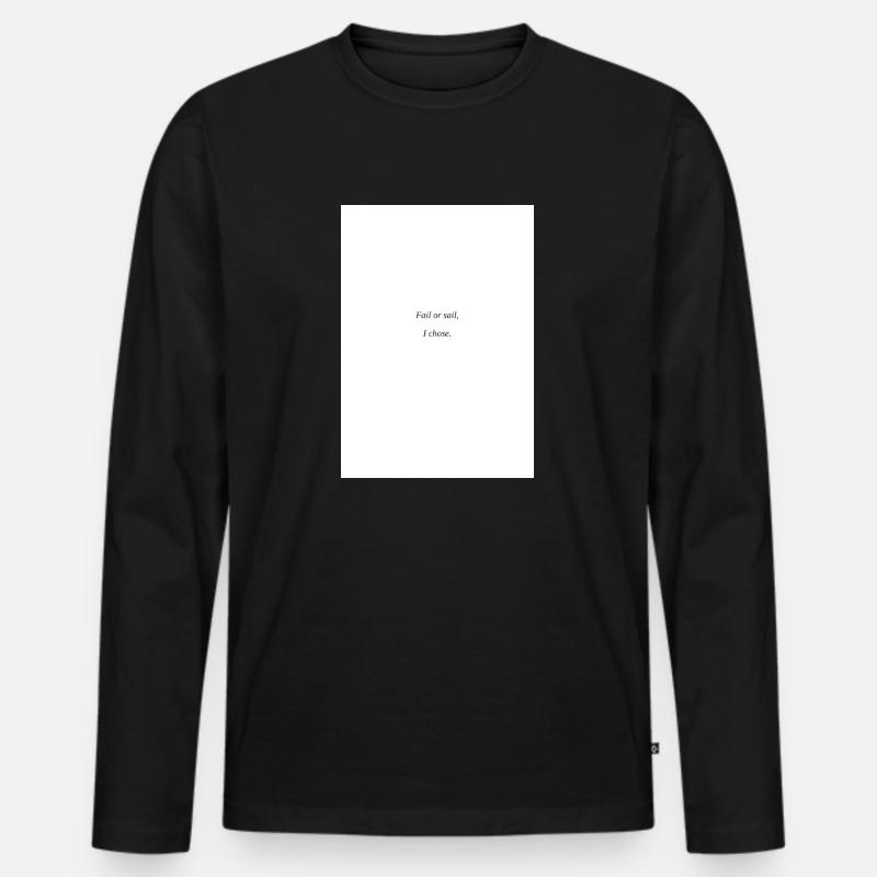 Das Segelleben - Männer Premium Bio Langarmshirt - Schwarz