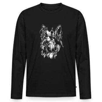 BERGER PICARD Krone Dogs Dog Wilsigns - Men's Premium Organic Long Sleeve Shirt - black - Front - Nico (187cm)