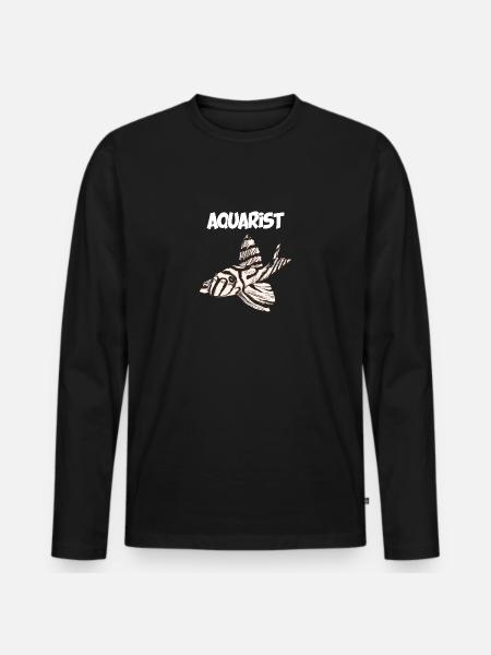 Akvarist akvariefisk - Premium økologisk langærmet T-shirt til mænd - sort