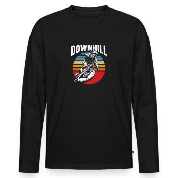 Motif cool Downhill - T-shirt manches longues Premium bio Homme - noir - Devant - Nico (187cm)