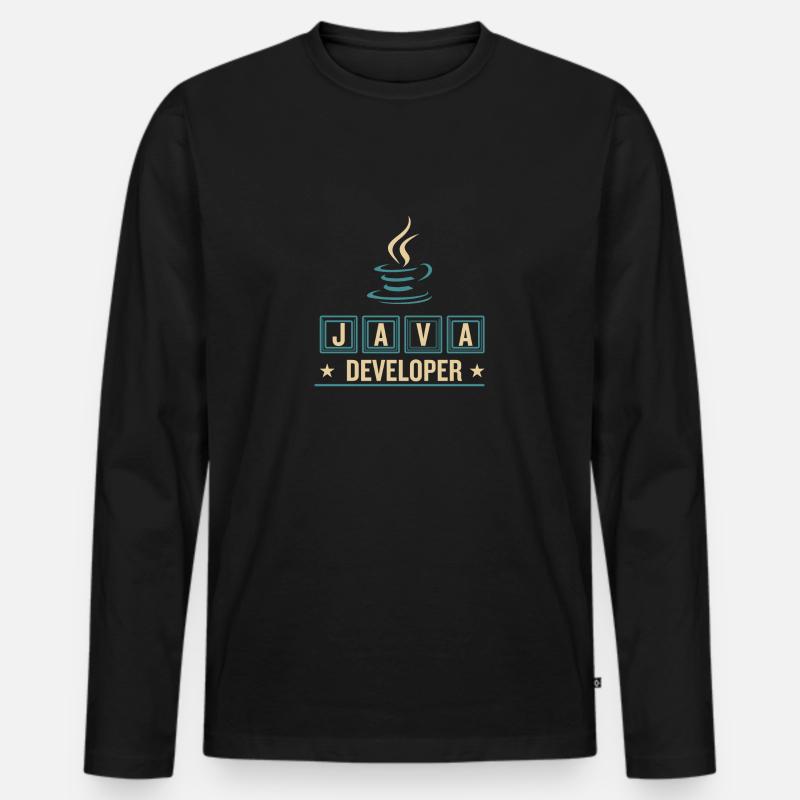 Café Java Developer Coffee T-shirt manches longues Premium bio Homme