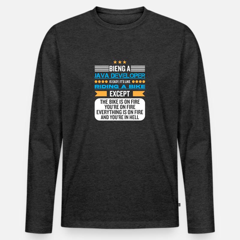 Java Developer Men's Premium Organic Long Sleeve Shirt