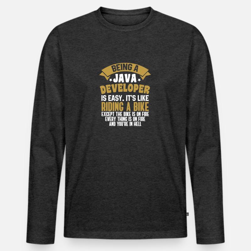 Java Developer Men's Premium Organic Long Sleeve Shirt