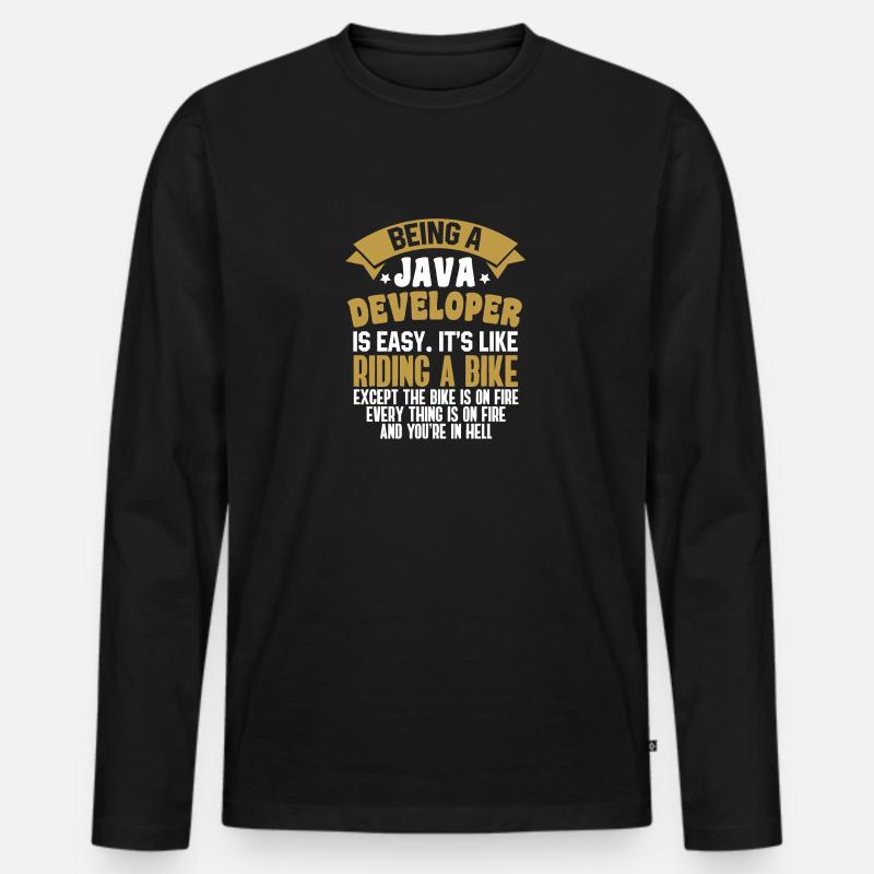Java Developer Männer Premium Bio Langarmshirt