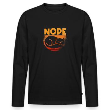 Nope Sleeping hangover no desire - Men's Premium Organic Long Sleeve Shirt - black - Front - Nico (187cm)