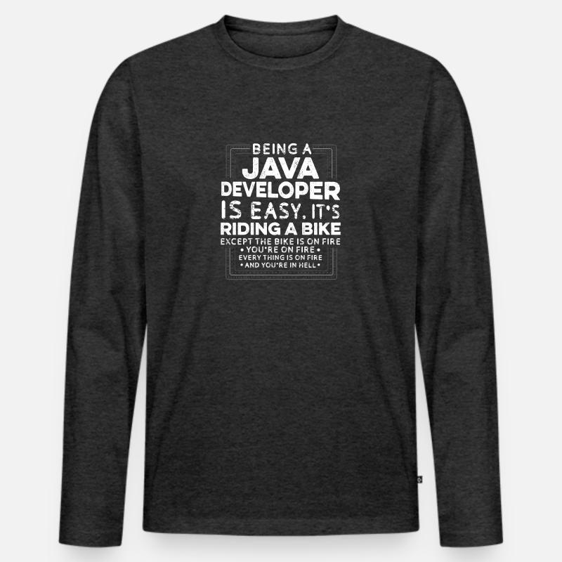 Java Developer Männer Premium Bio Langarmshirt