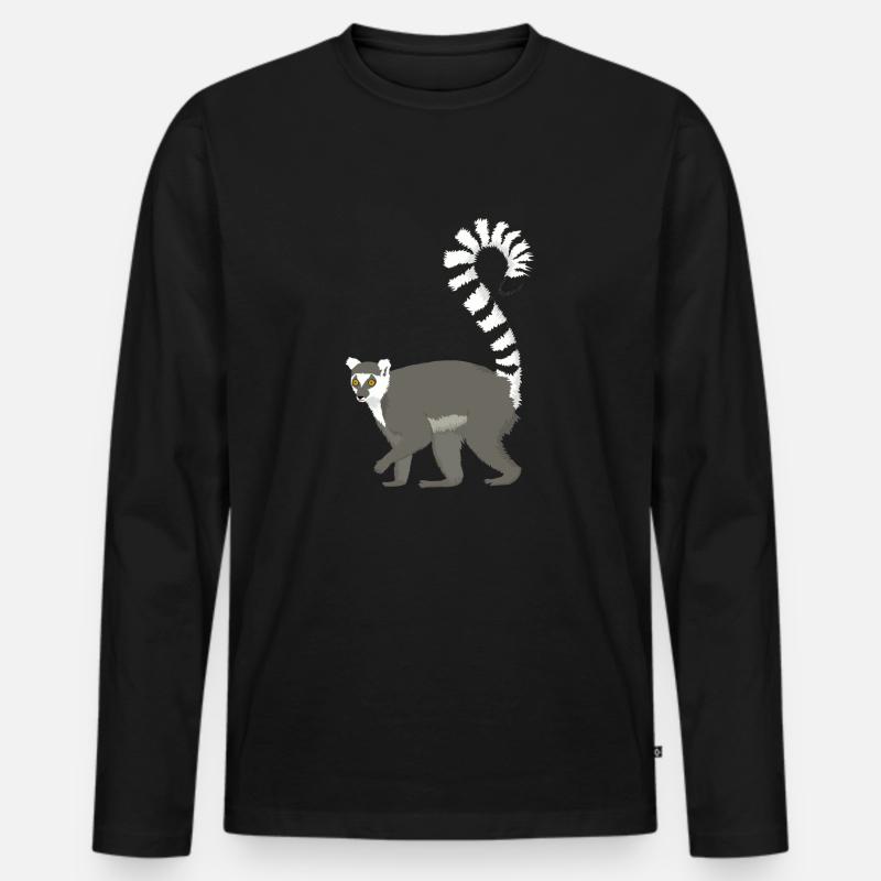 Katta - Männer Premium Bio Langarmshirt - Schwarz