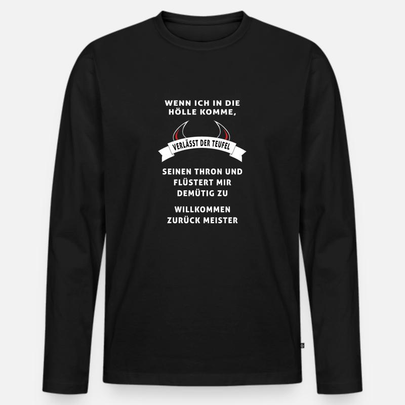 Teufel Meister - Männer Premium Bio Langarmshirt - Schwarz