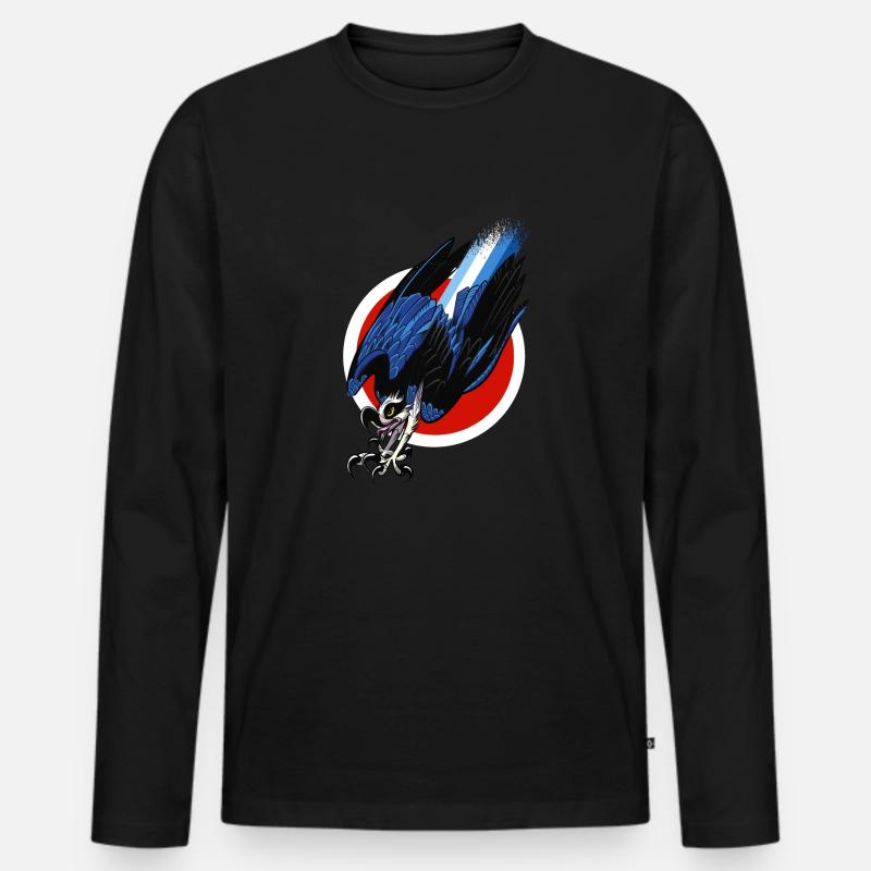 Osprey Turbo Hawk - Männer Premium Bio Langarmshirt - Schwarz