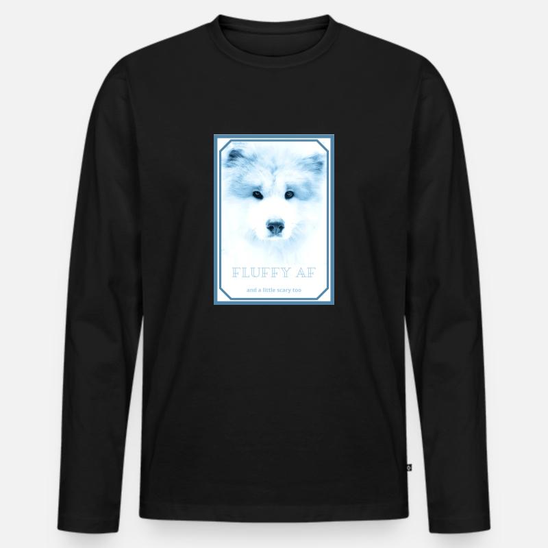 FLUFFY AF 1 - Männer Premium Bio Langarmshirt - Schwarz