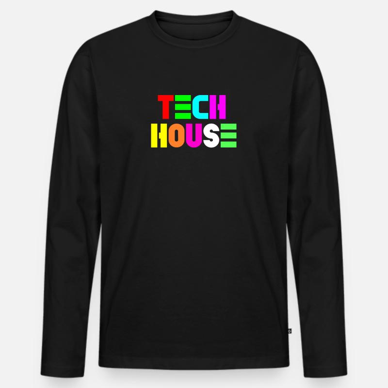 Tech-Haus - Männer Premium Bio Langarmshirt - Schwarz