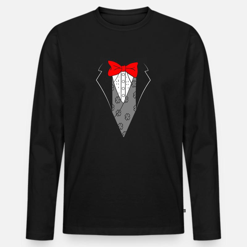 Smoking - Männer Premium Bio Langarmshirt - Schwarz