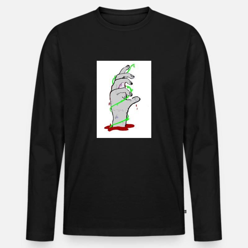 Design cool - Männer Premium Bio Langarmshirt - Schwarz