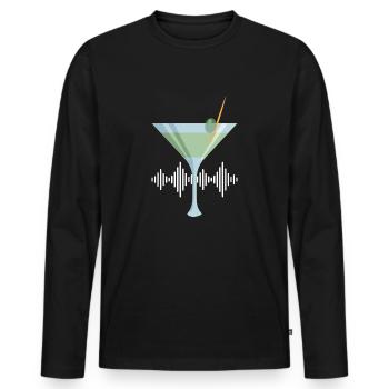 Bière Vin Whisky Schnaps Alcool - T-shirt manches longues Premium bio Homme - noir - Devant - Nico (187cm)