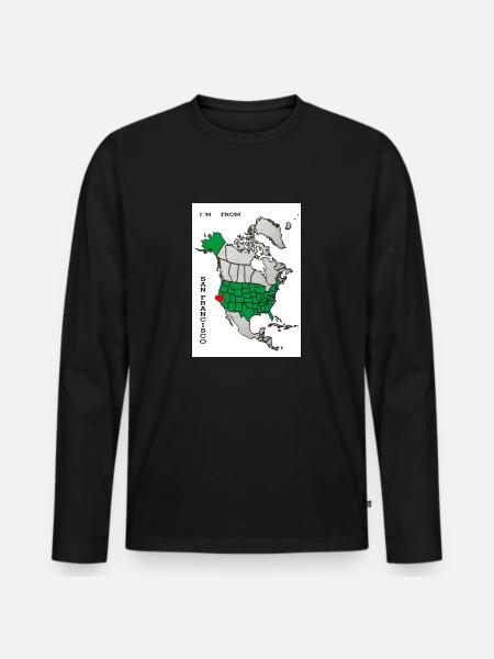 I´m from San Francisco-Slogan - Männer Premium Bio Langarmshirt - Schwarz
