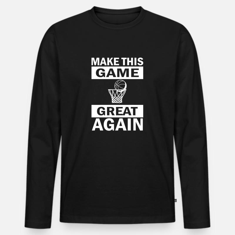 Basketball - Männer Premium Bio Langarmshirt - Schwarz