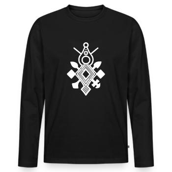 The Southern Cross - Men's Premium Organic Long Sleeve Shirt - black - Front - Nico (187cm)