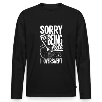 Gardien de l’école Concierge I Sursuivi - T-shirt manches longues Premium bio Homme - noir - Devant - Nico (187cm)