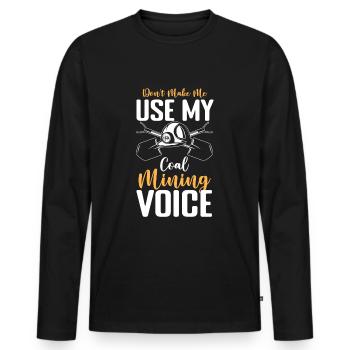 Coal Men Miners Treasures - Men's Premium Organic Long Sleeve Shirt - black - Front - Nico (187cm)