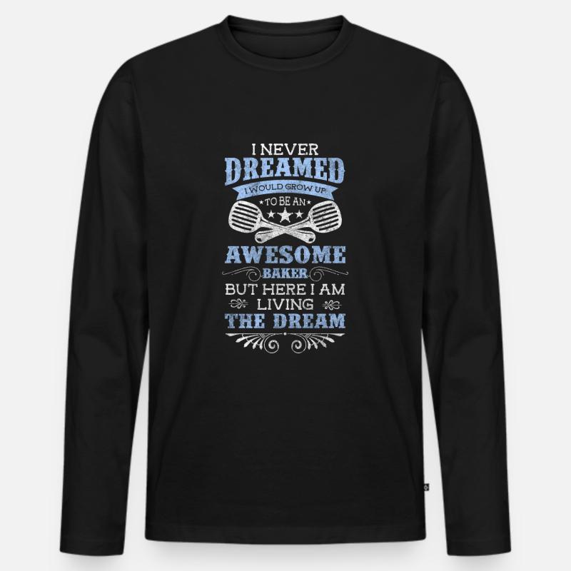 Backen Beruf Lecker - Männer Premium Bio Langarmshirt - Schwarz
