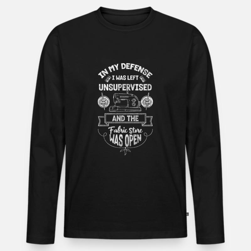 Kleidung Beruf Maßschneider - Männer Premium Bio Langarmshirt - Schwarz