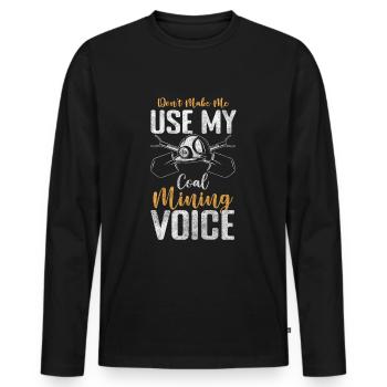 Miner's - Men's Premium Organic Long Sleeve Shirt - black - Front - Nico (187cm)