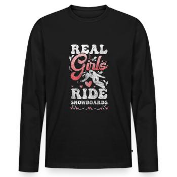 Snowboarder Extremsport - Männer Premium Bio Langarmshirt - Schwarz - Vorne - Nico (187cm)