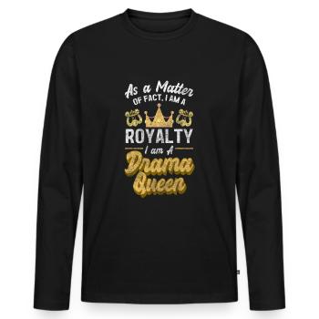 Couronne Acting Taquineries Féminines - T-shirt manches longues Premium bio Homme - noir - Devant - Nico (187cm)