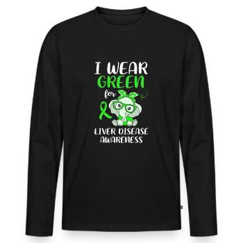 Liver disease - Men's Premium Organic Long Sleeve Shirt - black - Front - Nico (187cm)