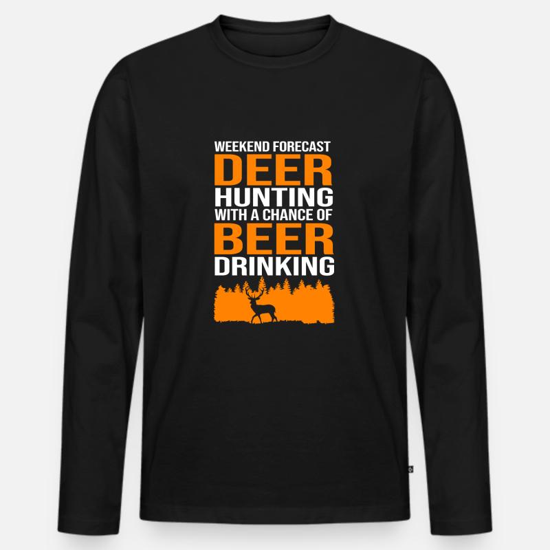 Jäger Jagen - Männer Premium Bio Langarmshirt - Schwarz