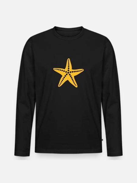 Starfish - Men's Premium Organic Long Sleeve Shirt - black