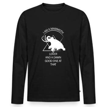 Drôle de mammouth Âge de pierre Conception de l’âge de glace Préhistorique - T-shirt manches longues Premium bio Homme - noir - Devant - Nico (187cm)