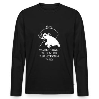 Drôle de mammouth Âge de pierre Conception de l’âge de glace Préhistorique - T-shirt manches longues Premium bio Homme - noir - Devant - Nico (187cm)