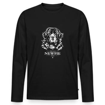 Newfie Dad Dog Dog Newfoundland Wilsigns - Men's Premium Organic Long Sleeve Shirt - black - Front - Nico (187cm)