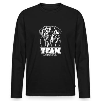 Team Labrador Retriever Labbi Dogs Dog Wilsigns - Men's Premium Organic Long Sleeve Shirt - black - Front - Nico (187cm)