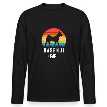 Basenji - Männer Premium Bio Langarmshirt - Schwarz - Vorne - Nico (187cm)