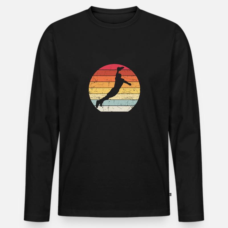 Frisbee - Männer Premium Bio Langarmshirt - Schwarz