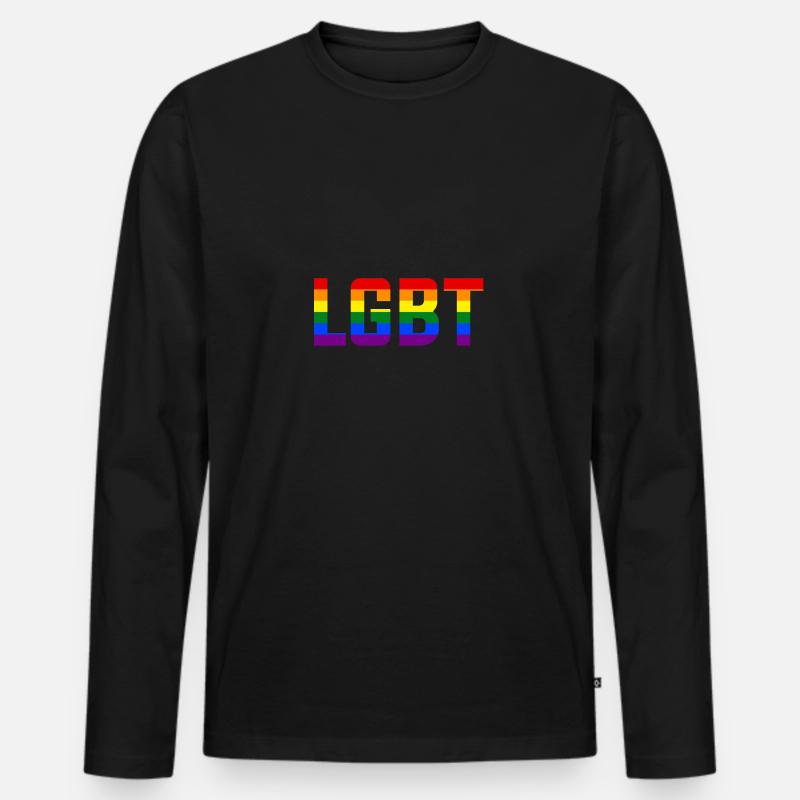 LGBT - Männer Premium Bio Langarmshirt - Schwarz